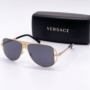 New Versace Mens 57mm Unisex Gold Sunglasses